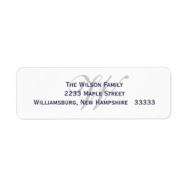 Teruggavelabel monogram etiket