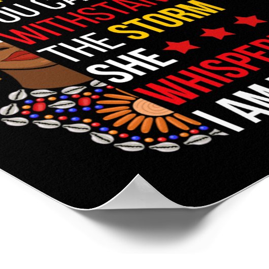 teruggefluisterd ben ik het Storm bhm trots afrika Poster (Hoek)