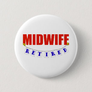 TERUGGEKERDE MIDWIFE RONDE BUTTON 5,7 CM