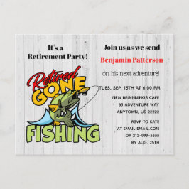 Teruggetrokken en Gegaan vissend de Partij van de Uitnodiging Briefkaart