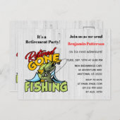 Teruggetrokken en Gegaan vissend de Partij van de Uitnodiging Briefkaart (Voorkant / Achterkant)