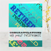 Teruggetrokken Gelukwensen op Pensionering 2 Grote Kaart (Gele Bloem)