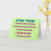 Teruggetrokken Leraar "ik zal Misser de Kinder" Kaart (Gele Bloem)