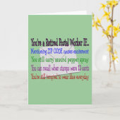 Teruggetrokken PostArbeider--Grappige T-shirts en Kaart (Gele Bloem)