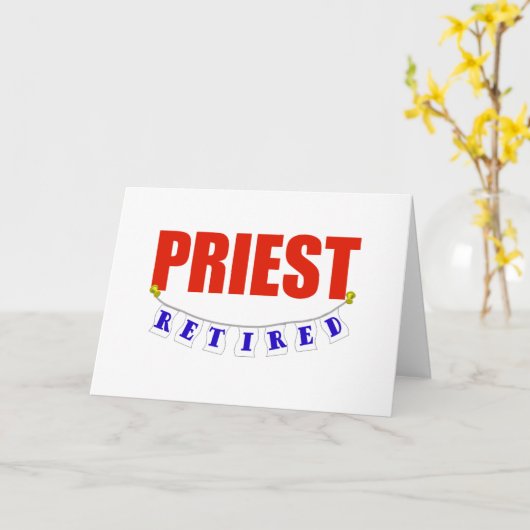 TERUGGETROKKEN PRIESTER KAART (Gele Bloem)