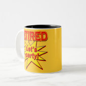 TERUGGEVORDERD - LET PARTIJT T-shirts en cadeaus Tweekleurige Koffiemok (Voorkant links)