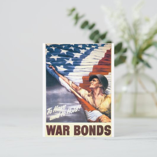 TERUGGEVORDERD "om oorlogsobligaties te hebben en Briefkaart (Staand voorkant)