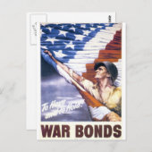 TERUGGEVORDERD "om oorlogsobligaties te hebben en Briefkaart (Voorkant / Achterkant)