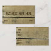 teruggewonnen Antiek met verwering Visitekaartje (Voorkant / Achterkant)