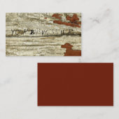 Teruggewonnen Schuur Hout Textuur Peeling Verf Sha Visitekaartje (Voorkant / Achterkant)