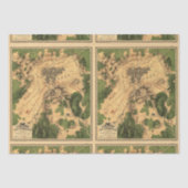  teruggezette gevechtsenkaart van Gettysburg, ontk Tissuepapier (Voorkant)