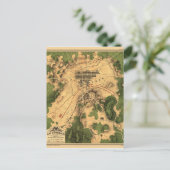 teruggezette gevechtskaart van Gettysburg, 1863 Briefkaart (Staand voorkant)