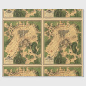  teruggezette gevechtskaart van Gettysburg, 1863 Cadeaupapier (Vlak)