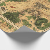  teruggezette gevechtskaart van Gettysburg, 1863 Cadeaupapier (Hoek)
