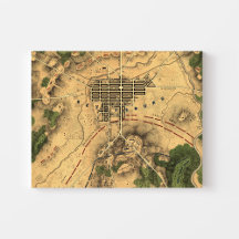  teruggezette gevechtskaart van Gettysburg, 1863