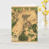 teruggezette gevechtskaart van Gettysburg, 1863 Kaart (Gele Bloem)