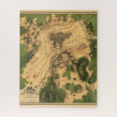  teruggezette gevechtskaart van Gettysburg, 1863 Legpuzzel (Verticaal)