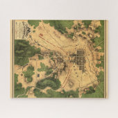  teruggezette gevechtskaart van Gettysburg, 1863 Legpuzzel (Horizontaal)