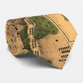  teruggezette gevechtskaart van Gettysburg, 1863 Stropdas (Opgerold)