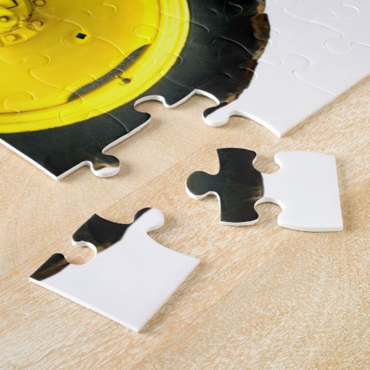  teruggezette groene trekker legpuzzel (Zijkant)