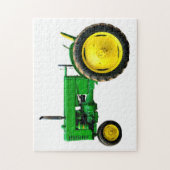  teruggezette groene trekker legpuzzel (Verticaal)