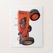 Teruggezette rode trekker legpuzzel (Verticaal)