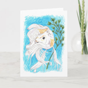 Terughoudend/lege kaart Koi