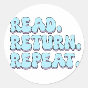 Terugkeer lezen Herhalen Ronde Sticker
