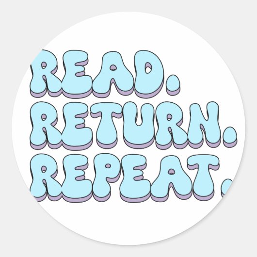 Terugkeer lezen Herhalen Ronde Sticker (Voorkant)