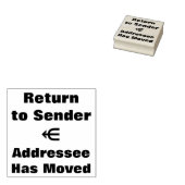 "Terugkeer naar Afzender" "Geadresseerde heeft zic Rubberstempel (Gestempeld)