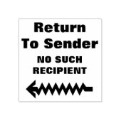 "Terugkeer naar afzender" "GEEN DERGELIJKE ONTVANG Rubberstempel (Afrduk)