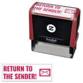"TERUGKEER NAAR DE SENDER!" + Rubberstempel envelo Zelfinktende Stempel (In situ)