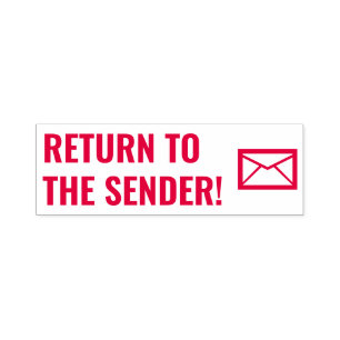 "TERUGKEER NAAR DE SENDER!" + Rubberstempel envelo Zelfinktende Stempel