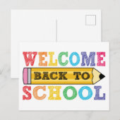 terugkeer naar school briefkaart (Voorkant / Achterkant)