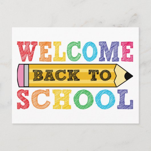 terugkeer naar school briefkaart (Voorkant)