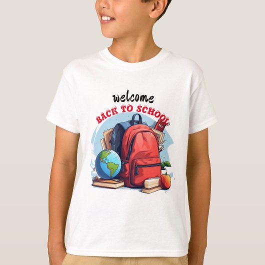 terugkeer naar school t-shirt (Voorkant)
