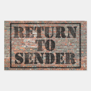terugkeer naar sender sticker