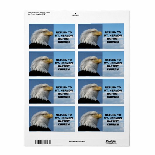 TERUGKEER NAAR VERZENDADRESETIKET ETIKET (Full Sheet)