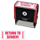 "TERUGKEER NAAR VERZENDER!" en pijlen Rubber stemp Zelfinktende Stempel (In situ)
