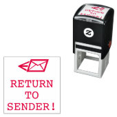 "TERUGKEER NAAR VERZENDER!" + Pijl-rubberen stempe Zelfinktende Stempel (In situ)