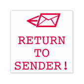 "TERUGKEER NAAR VERZENDER!" + Pijl-rubberen stempe Zelfinktende Stempel (Design)