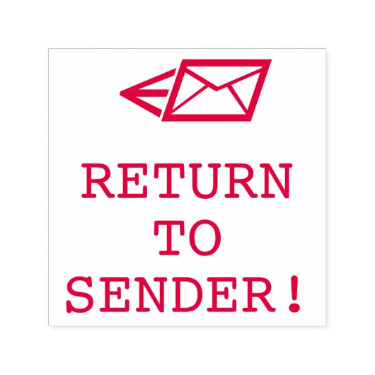"TERUGKEER NAAR VERZENDER!" + Pijl-rubberen stempe Zelfinktende Stempel (Design)