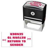"TERUGKEER NAAR VERZENDER" + PijlRubberstempel Zelfinktende Stempel (In situ)