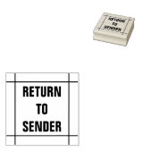"TERUGKEER NAAR VERZENDING" binnen de lijnen Rubberstempel (Gestempeld)