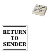 "TERUGKEER NAAR VERZENDING" + Vaste lijnen Rubberstempel (Gestempeld)
