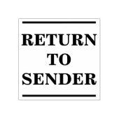 "TERUGKEER NAAR VERZENDING" + Vaste lijnen Rubberstempel (Afrduk)