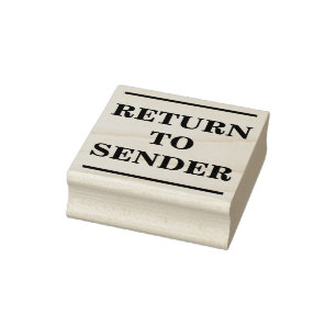 "TERUGKEER NAAR VERZENDING" + Vaste lijnen Rubberstempel