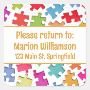 Terugkeer puzzel naar sticker blad