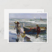 Terugkeer uit Gevist, Joaquin Sorolla y Bastida Briefkaart (Voorkant / Achterkant)