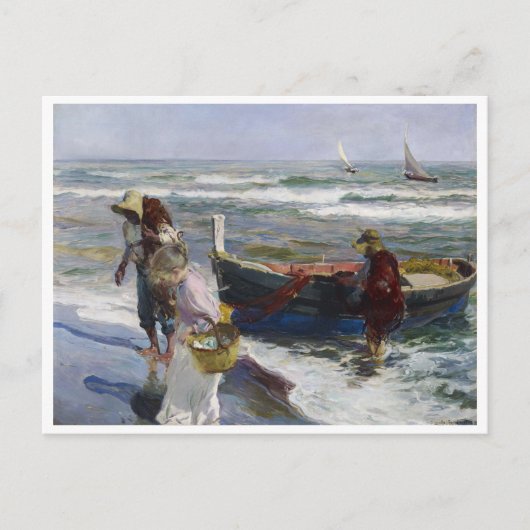 Terugkeer uit Gevist, Joaquin Sorolla y Bastida Briefkaart (Voorkant)